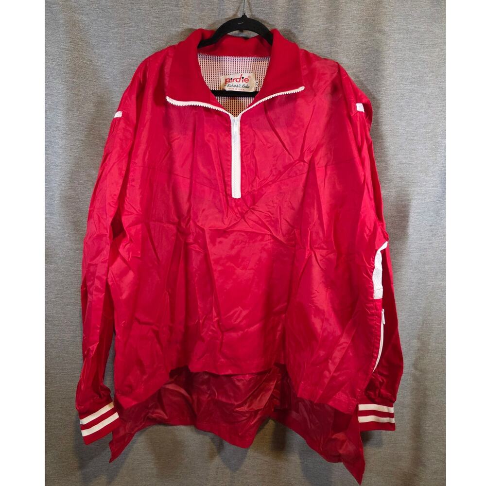 Vintage 80s Birdie by Richard L Leslie USA Sportswerar Jacket Sz 2XL Red White